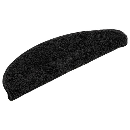 Stufenmatten 10 Stk. 56x17x3 cm Schwarz Halbrund
