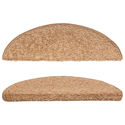Stufenmatten 10 Stk. 56x17x3 cm Beige Halbrund