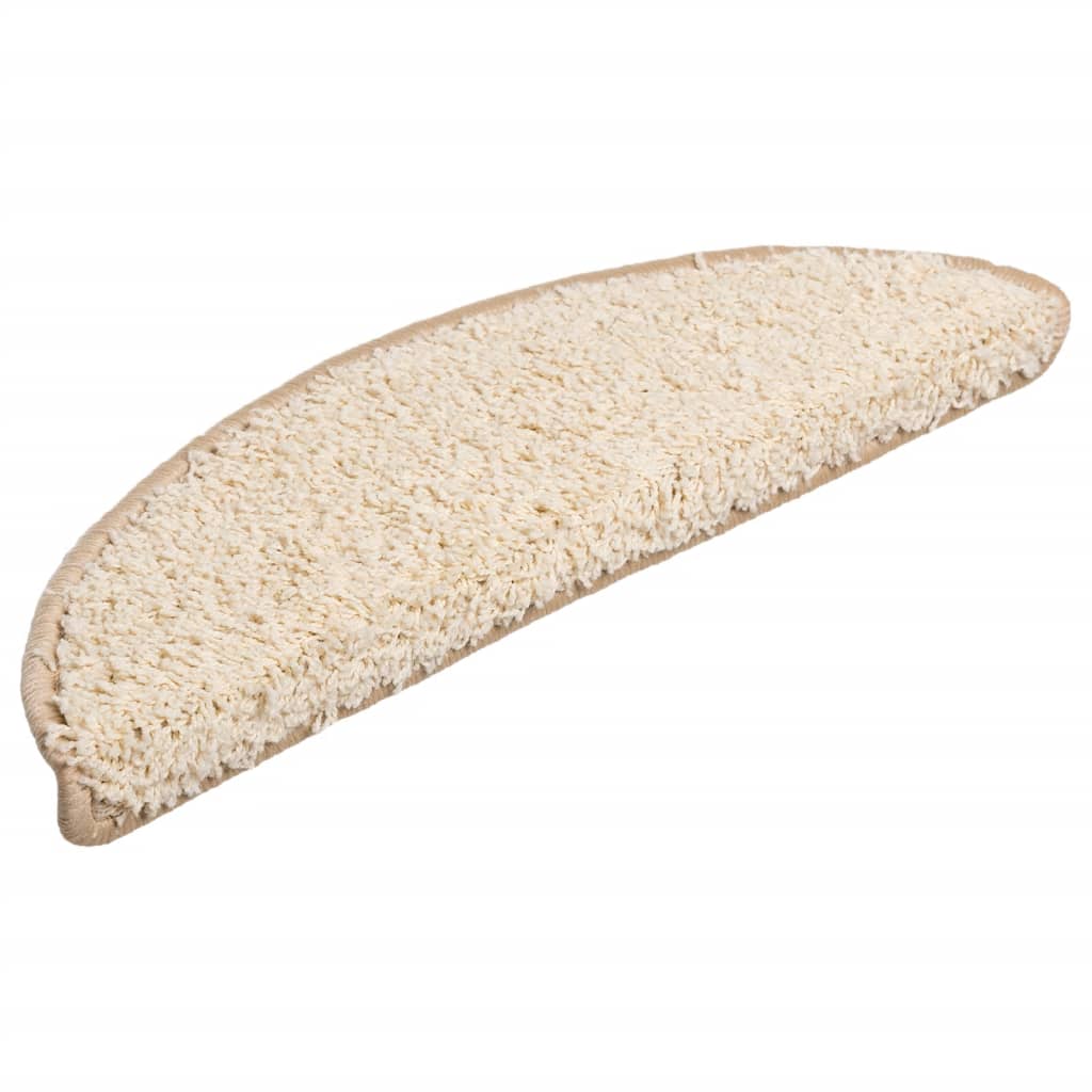 Stufenmatten 10 Stk. 56x17x3 cm Creme Halbrund