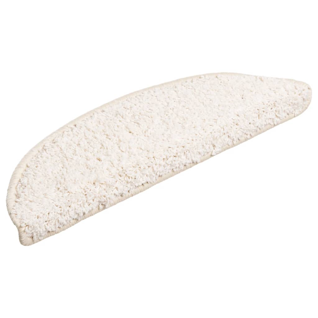 Stufenmatten 10 Stk. 56x17x3 cm Weiß Halbrund