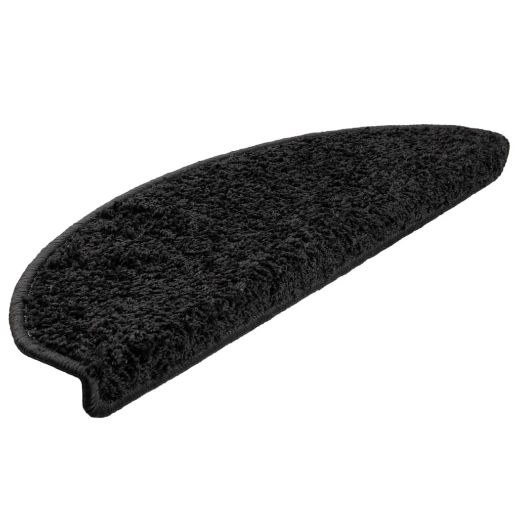 Stufenmatten 10 Stk. 65x21x4 cm Schwarz Halbrund Groß
