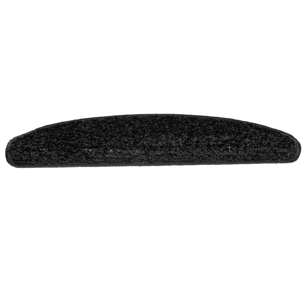 Stufenmatten 10 Stk. 65x21x4 cm Schwarz Halbrund Groß