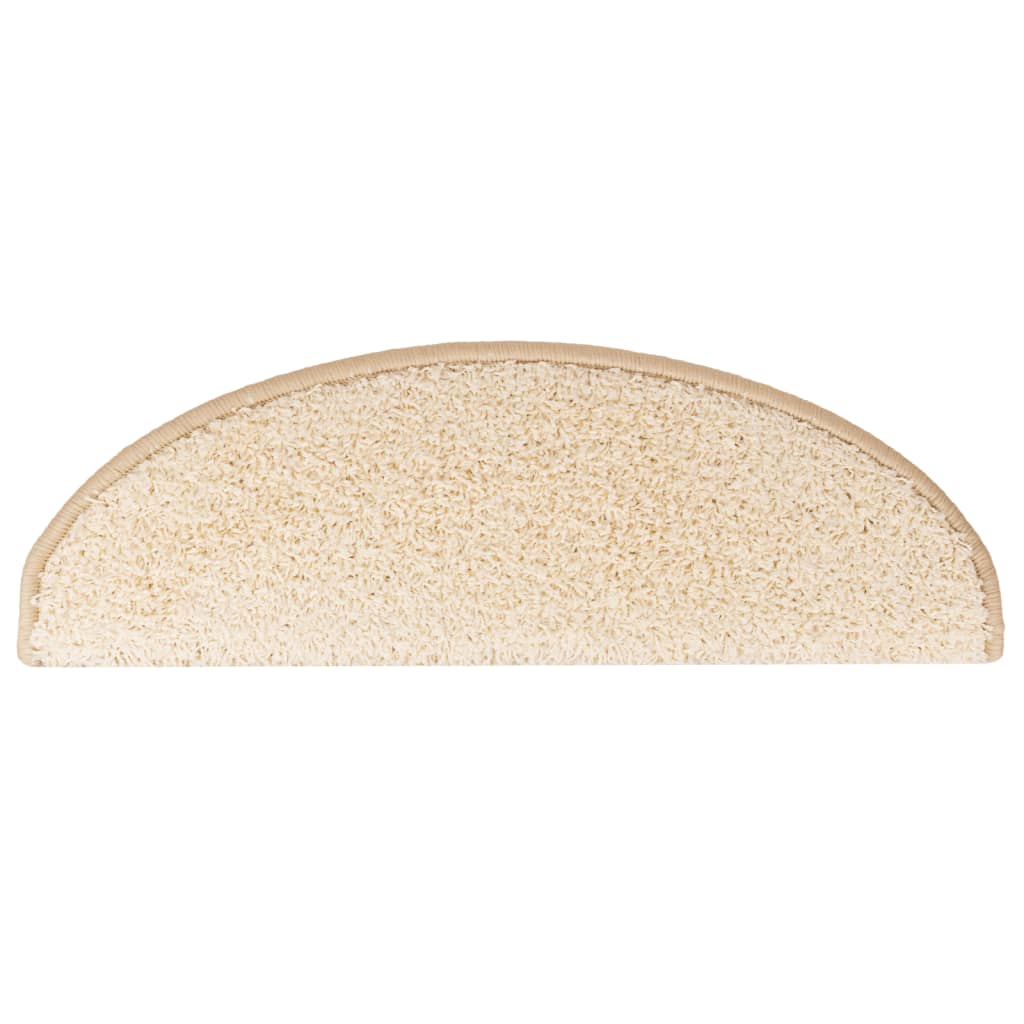 Stufenmatten 10 Stk. 65x21x4 cm Creme Halbrund Groß