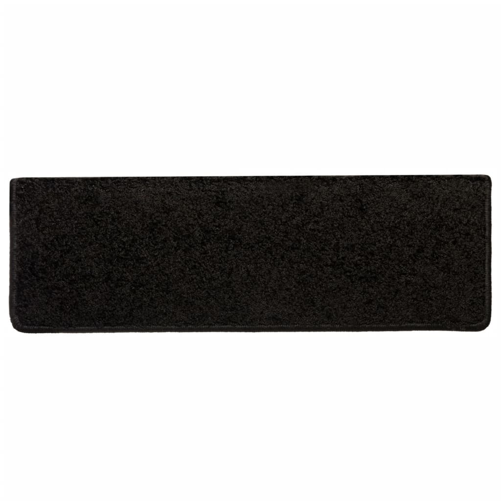 Stufenmatten 10 Stk. 65x21x4 cm Schwarz Rechteckiger Rand