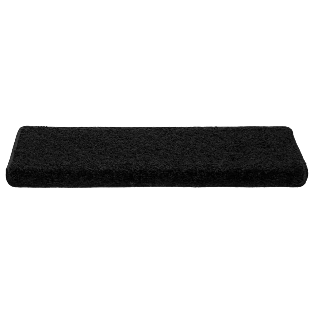 Stufenmatten 10 Stk. 65x21x4 cm Schwarz Rechteckiger Rand
