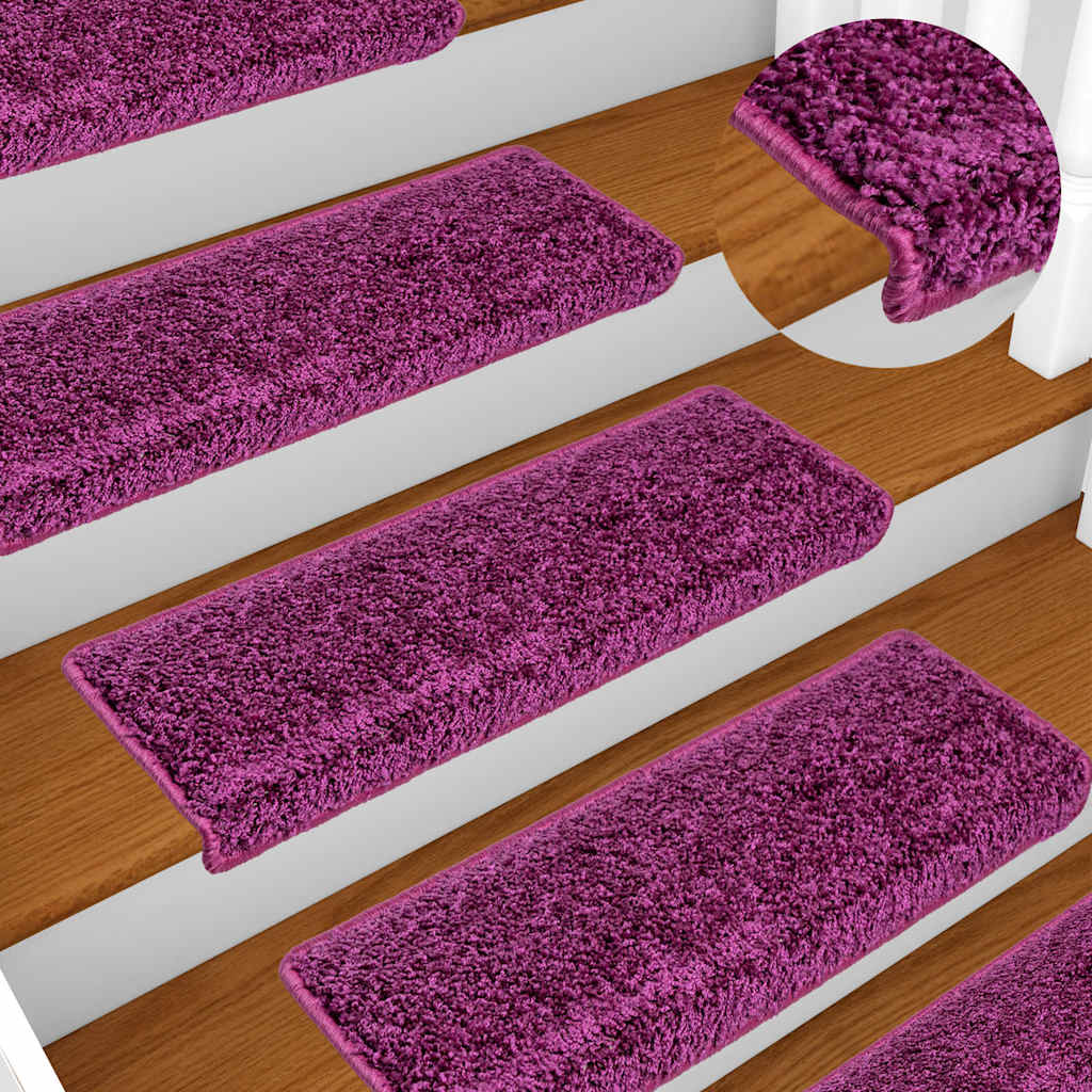Stufenmatten 10 Stk. 65x21x4 cm Violett Rechteckiger Rand