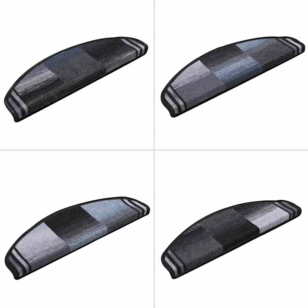 Stufenmatten Selbstklebend 5 Stk. 65x21x4 cm Schwarz Grau