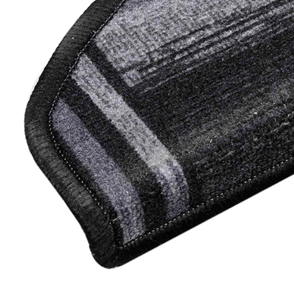 Stufenmatten Selbstklebend 10 Stk 65x21x4 cm Schwarz Grau