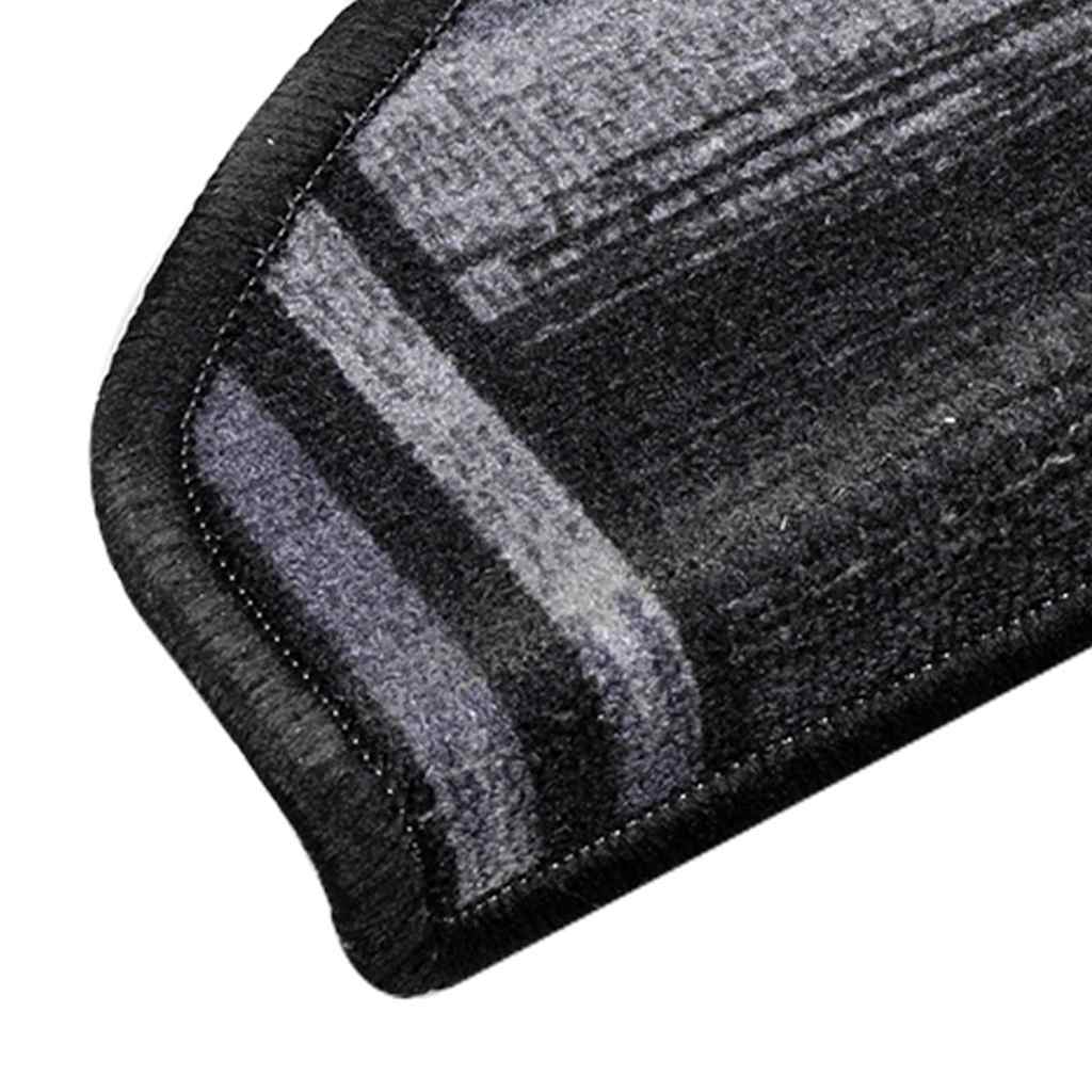 Stufenmatten Selbstklebend 10 Stk 65x21x4 cm Schwarz Grau