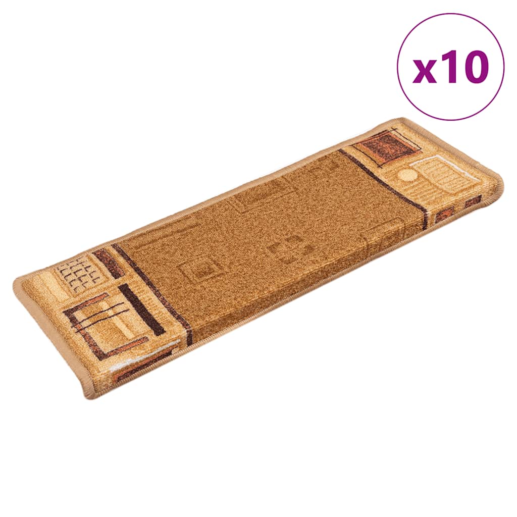 Stufenmatten Selbstklebend 10 Stk. 65x21x4 cm Beige