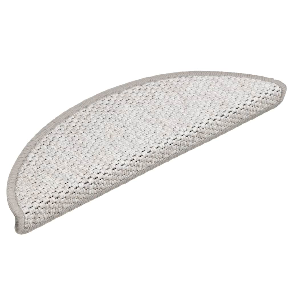 Stufenmatten Selbstklebend Sisal-Look 15 Stk. 56x17x3 Platina