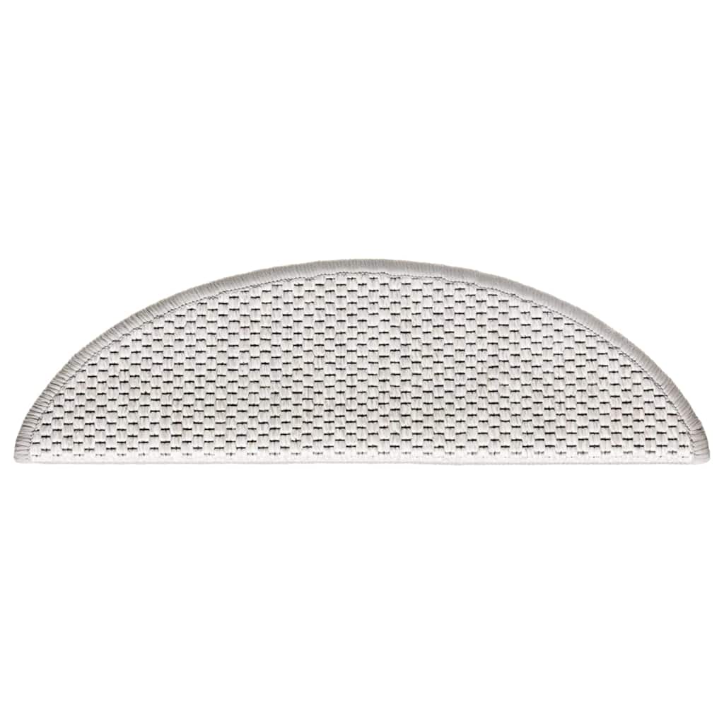 Stufenmatten Selbstklebend Sisal-Look 15 Stk. 56x17x3 Platina