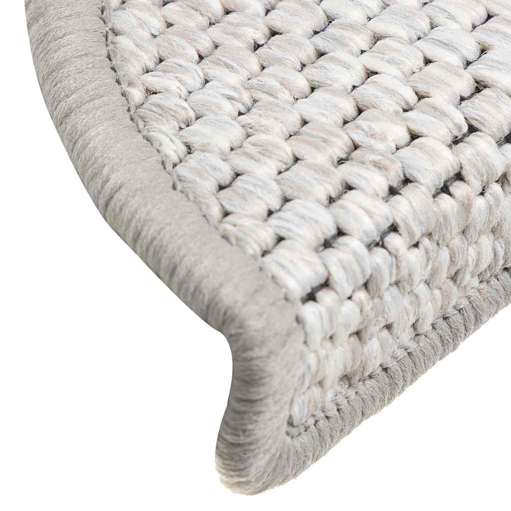 Stufenmatten Selbstklebend Sisal-Look 15 Stk. 56x17x3 Platina