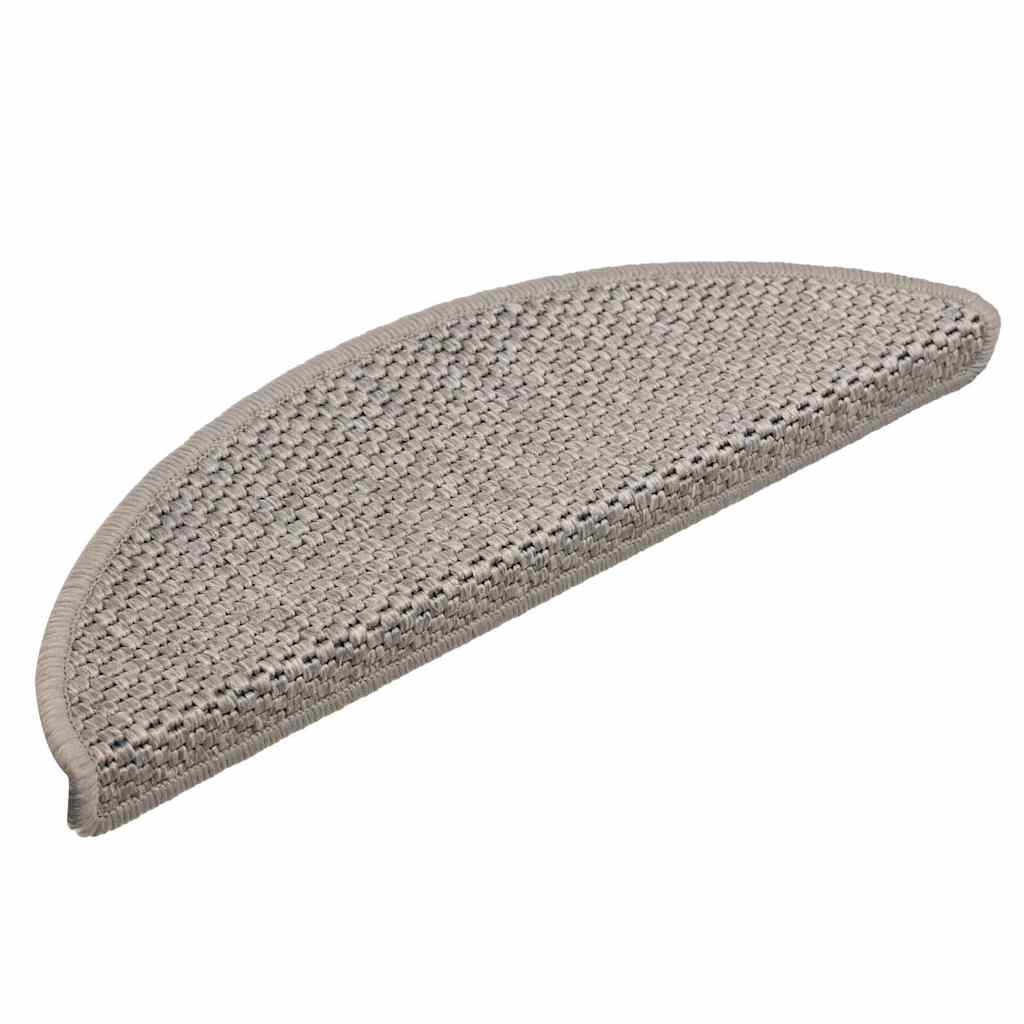 Stufenmatten Selbstklebend Sisal-Look 15 Stk. 56x17x3 Silbern