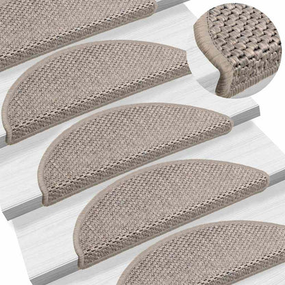 Stufenmatten Selbstklebend Sisal-Look 15 Stk. 56x17x3 Silbern