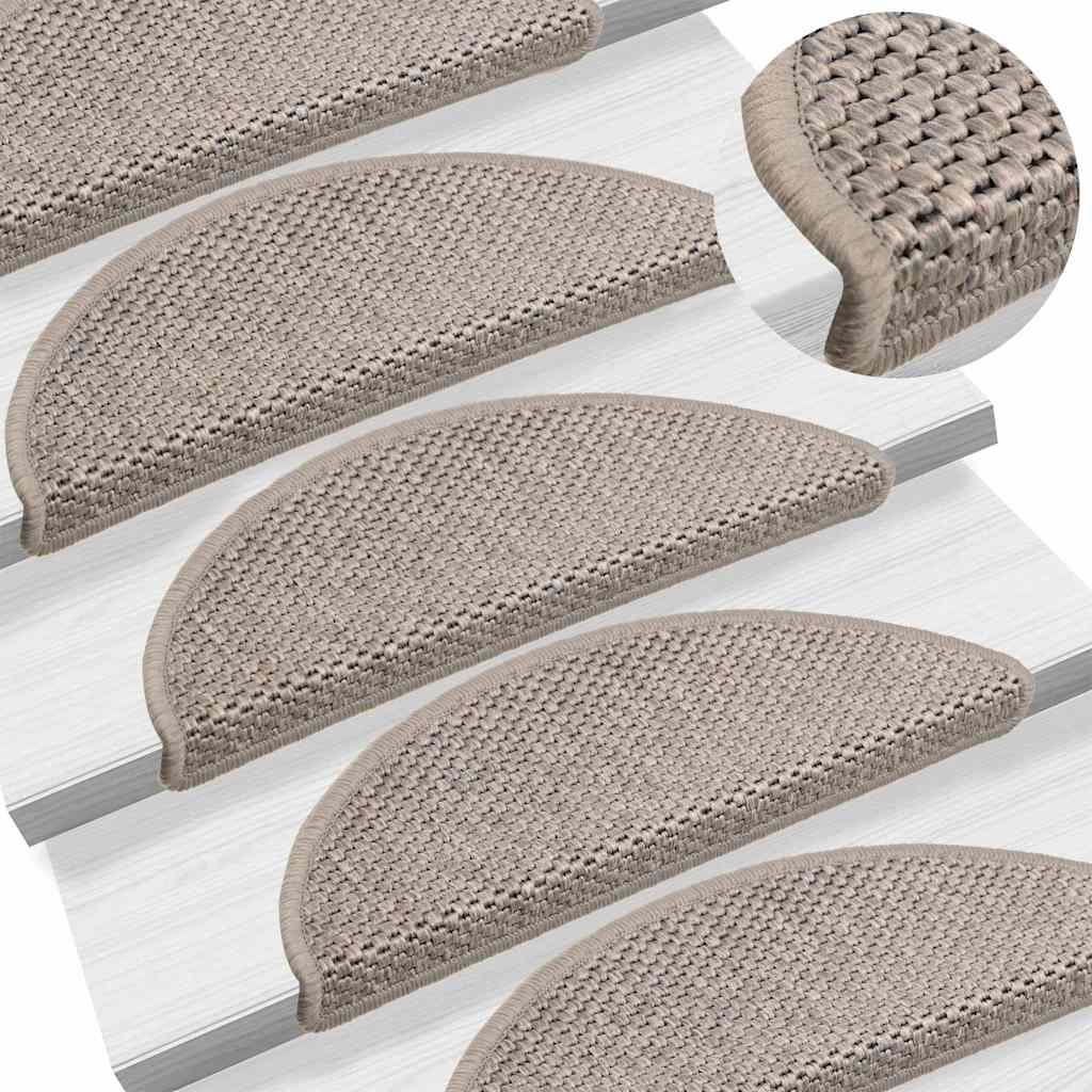 Stufenmatten Selbstklebend Sisal-Look 15 Stk. 56x17x3 Silbern