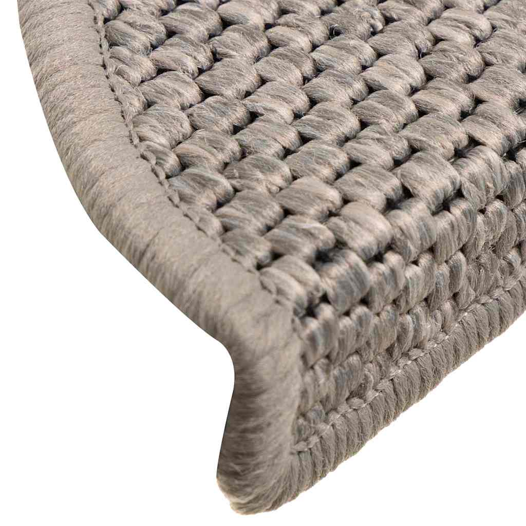 Stufenmatten Selbstklebend Sisal-Look 15 Stk. 56x17x3 Silbern
