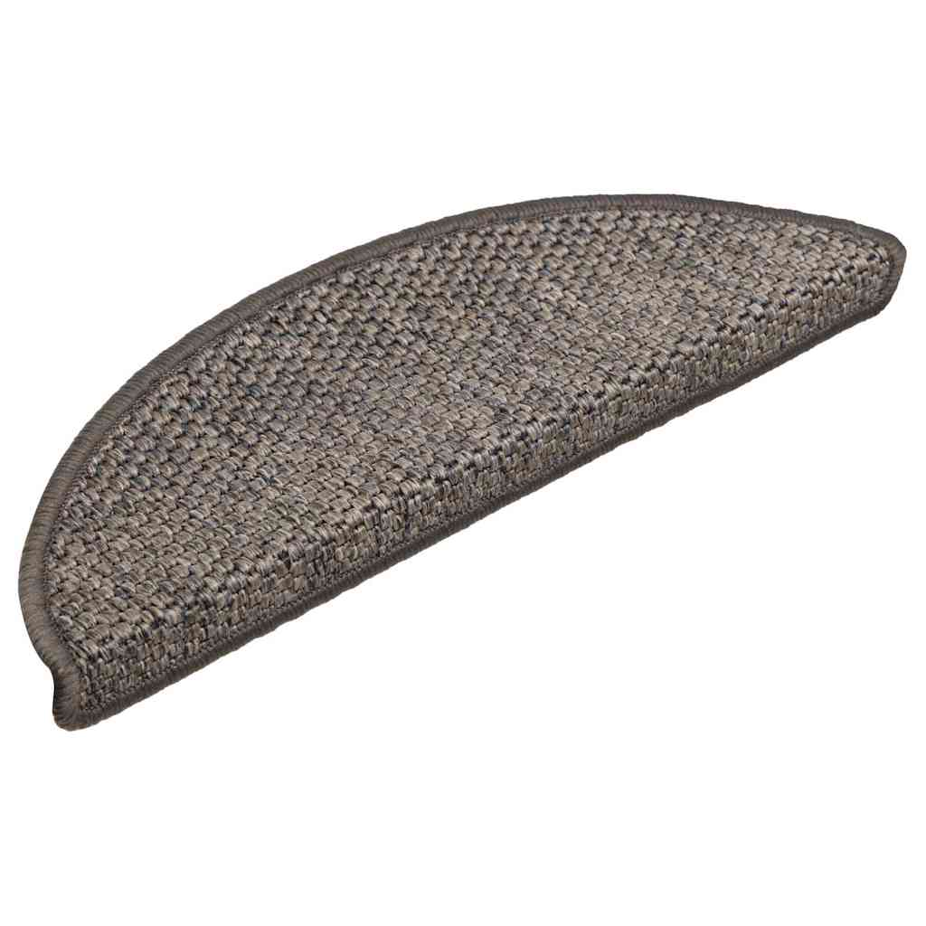 Stufenmatten Selbstklebend Sisal-Look 15 Stk 56x17x3 Grau-Beige