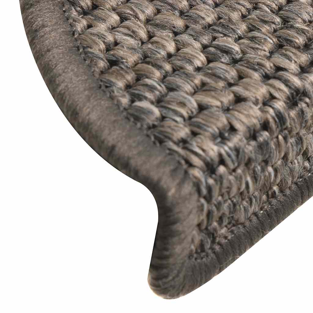Treppenmatten Selbstklebend Sisal-Look 15 Stk 56x17x3 Grau-Beige