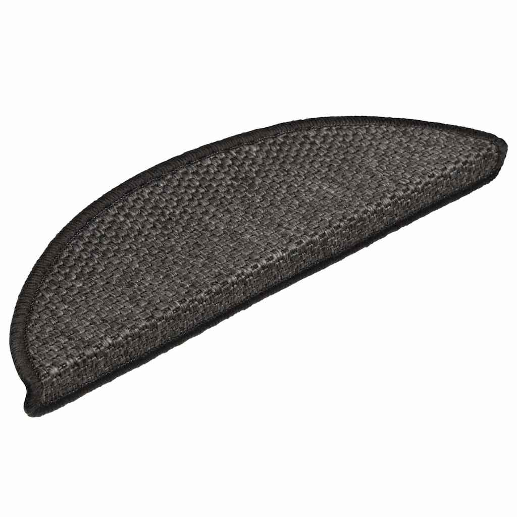 Stufenmatten Selbstklebend Sisal 15 Stk. 56x17x3 cm Anthrazit