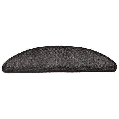 Stufenmatten Selbstklebend Sisal 15 Stk. 56x17x3 cm Anthrazit