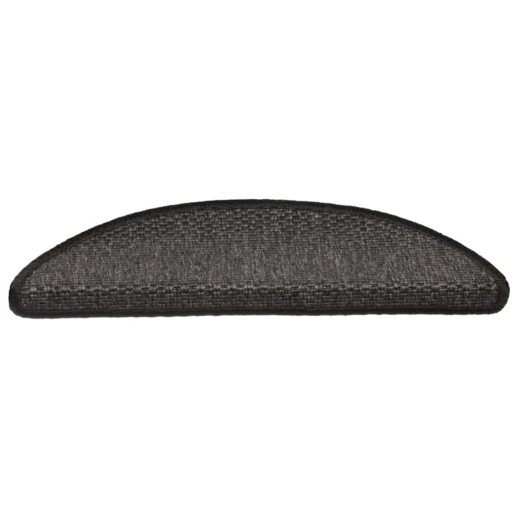 Stufenmatten Selbstklebend Sisal 15 Stk. 56x17x3 cm Anthrazit