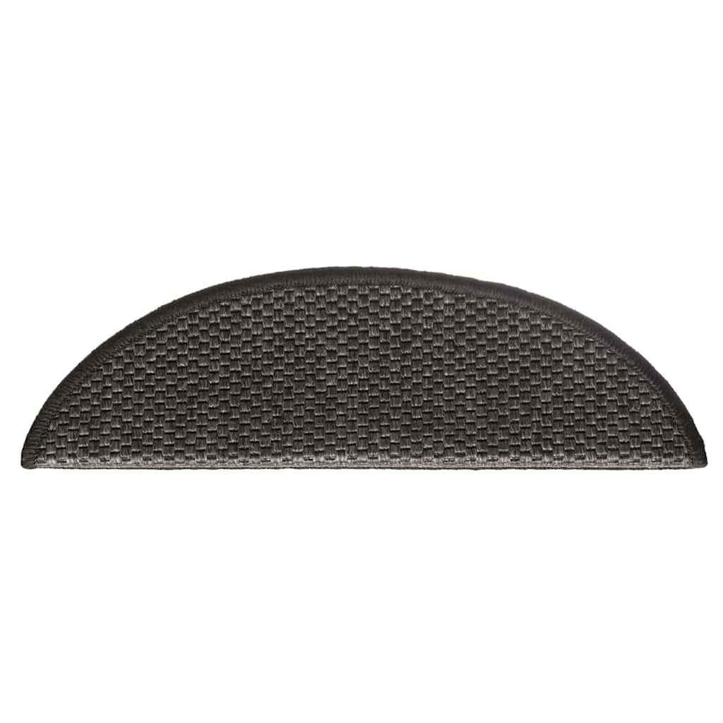 Stufenmatten Selbstklebend Sisal 15 Stk. 56x17x3 cm Anthrazit