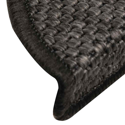 Stufenmatten Selbstklebend Sisal 15 Stk. 56x17x3 cm Anthrazit