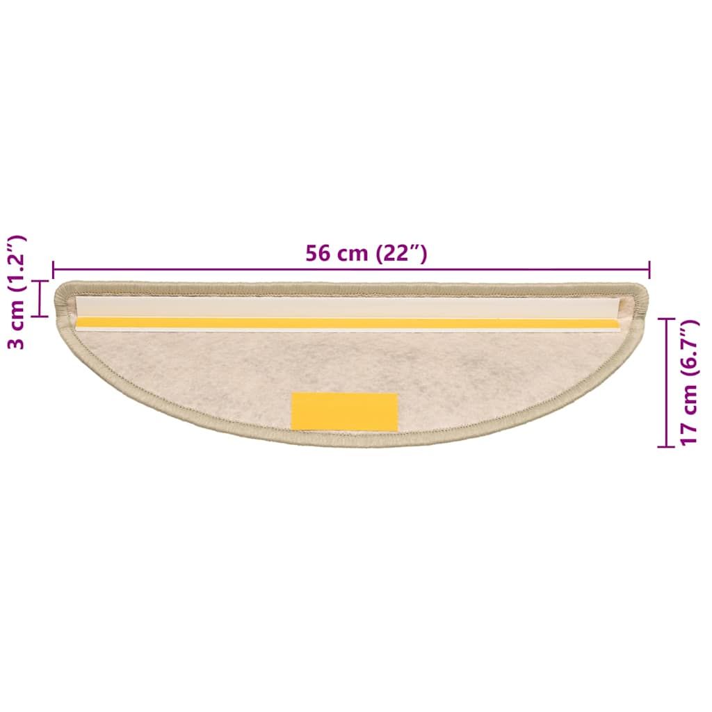 Stufenmatten Selbstklebend Sisal-Look 15 Stk 56x17x3 Hellgrün