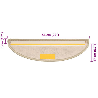 Stufenmatten Selbstklebend Sisal-Look 15 Stk 56x17x3 Hellgrün