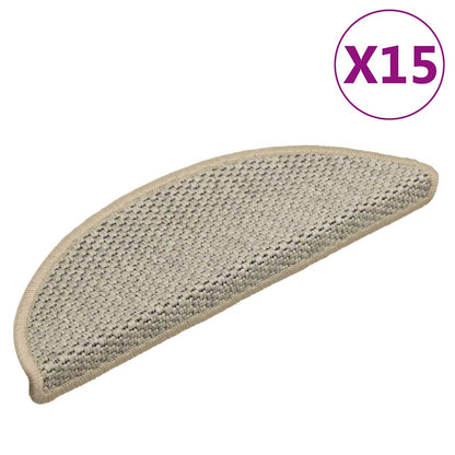 Stufenmatten Selbstklebend Sisal-Look 15 Stk 56x17x3 Hellgrün