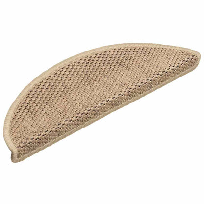 Stufenmatten Selbstklebend Sisal-Optik 15 Stk. 56x17x3 cm Sand