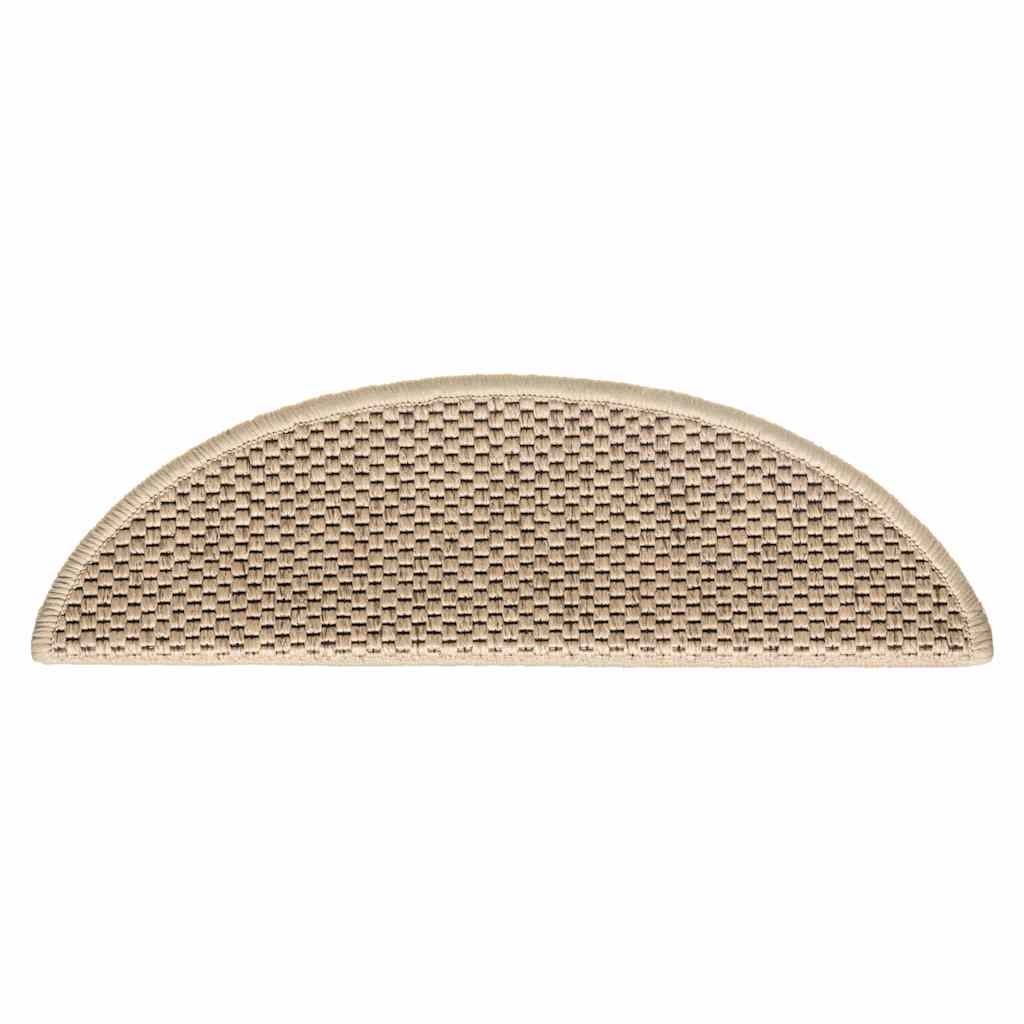Stufenmatten Selbstklebend Sisal-Optik 15 Stk. 56x17x3 cm Sand