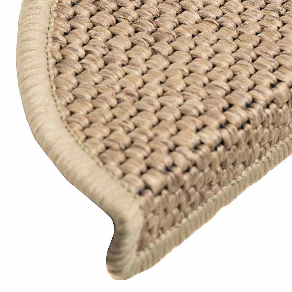 Stufenmatten Selbstklebend Sisal-Optik 15 Stk. 56x17x3 cm Sand