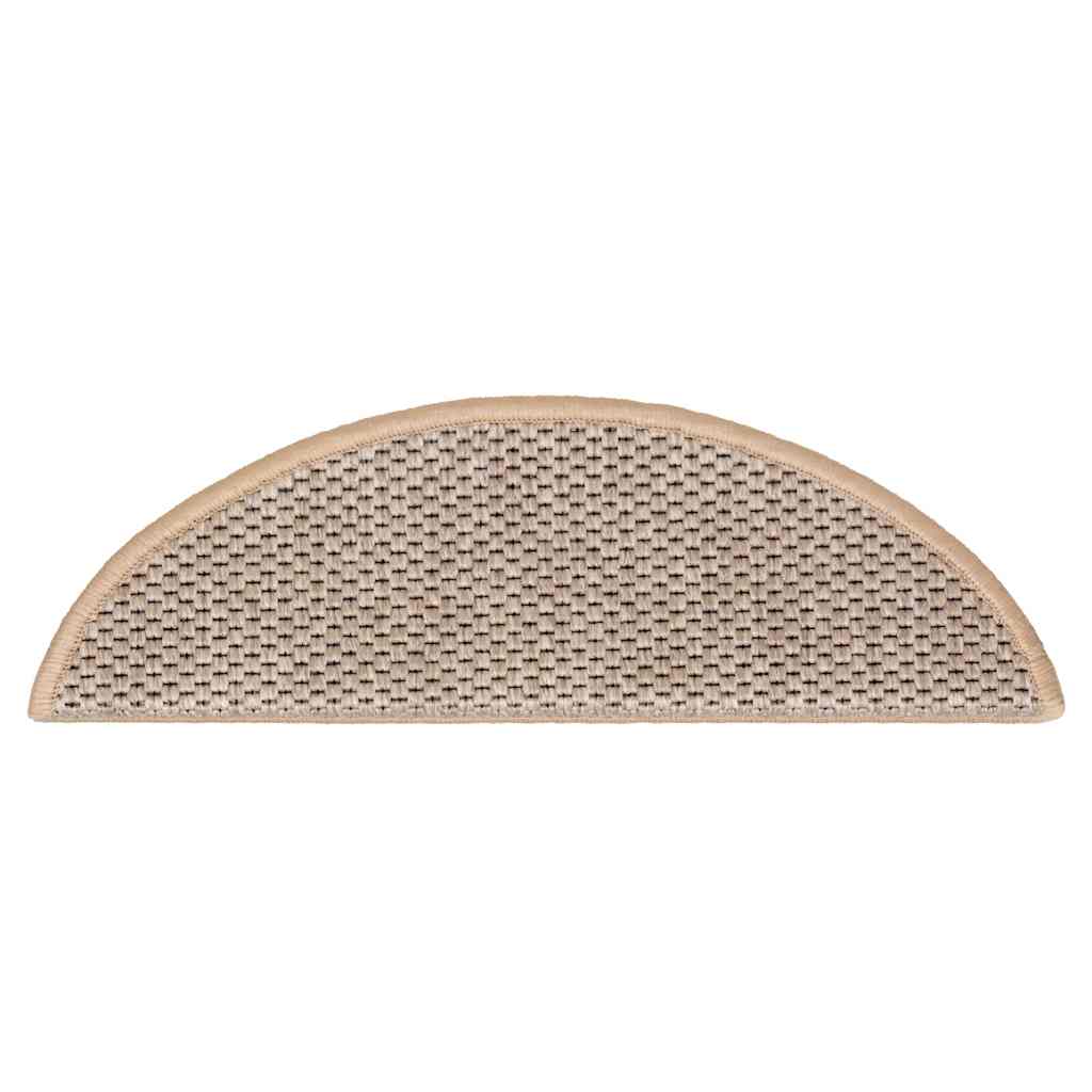Treppenmatten Selbstklebend Sisal 15 Stk. 56x17x3 cm Hellbeige
