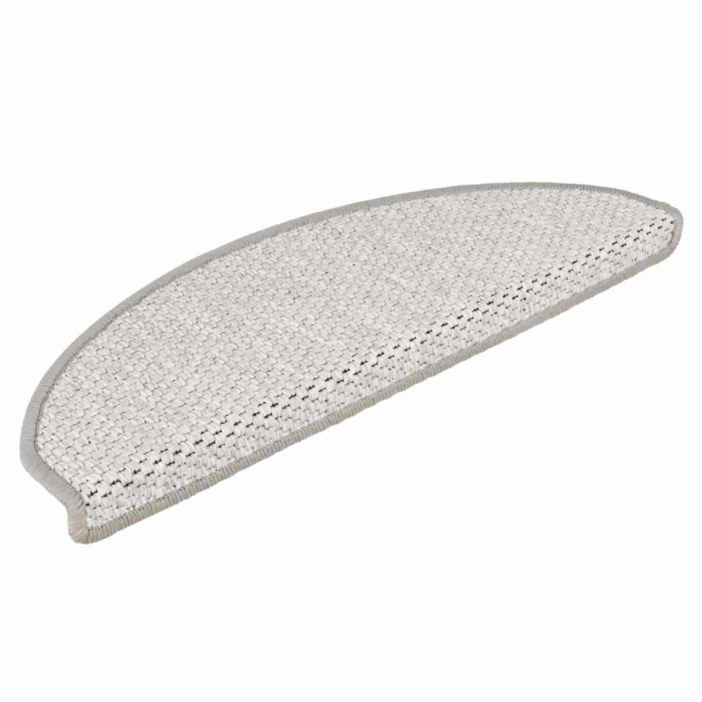 Stufenmatten Selbstklebend Sisal-Look 15 Stk. 65x21x4 Platina