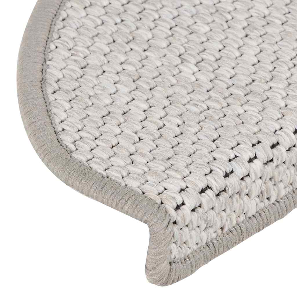 Stufenmatten Selbstklebend Sisal-Look 15 Stk. 65x21x4 Platina