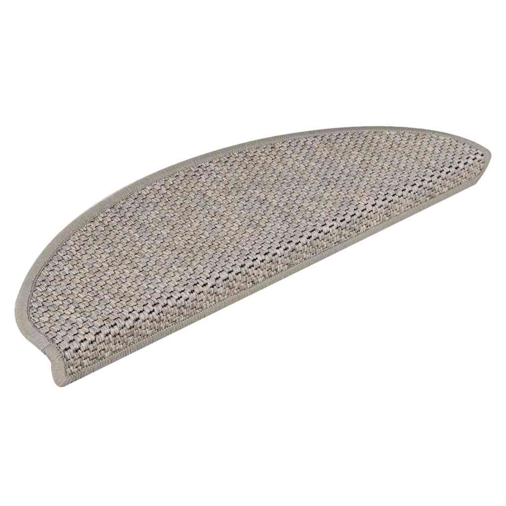 Stufenmatten Selbstklebend Sisal-Look 15 Stk. 65x21x4 Silbern