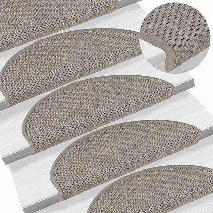 Stufenmatten Selbstklebend Sisal-Look 15 Stk. 65x21x4 Silbern