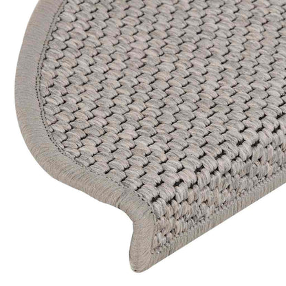 Stufenmatten Selbstklebend Sisal-Look 15 Stk. 65x21x4 Silbern