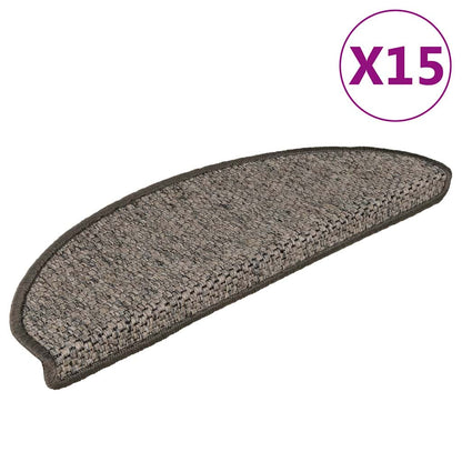 Stufenmatten Selbstklebend Sisal 15 Stk. 65x21x4 cm Grau-Beige