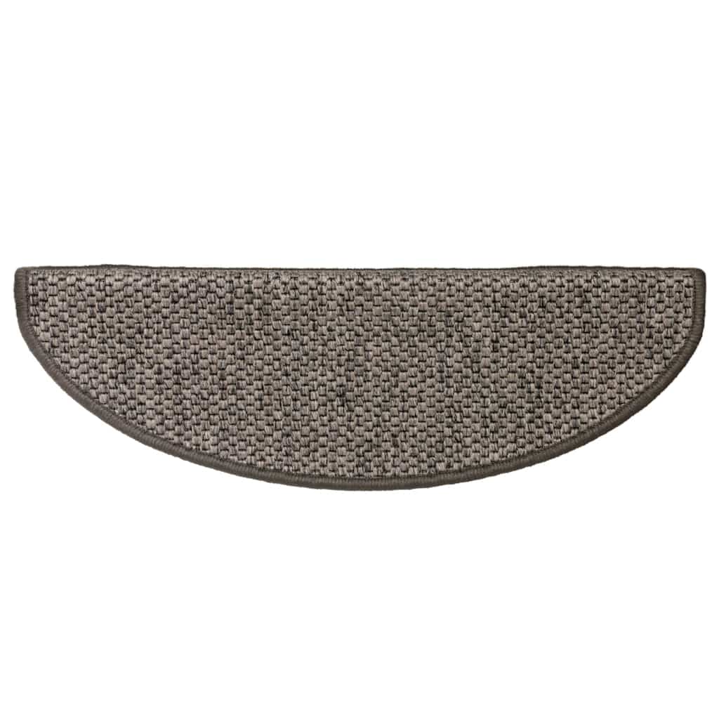 Treppenmatten Selbstklebend Sisal 15 Stk. 65x21x4 cm Grau-Beige