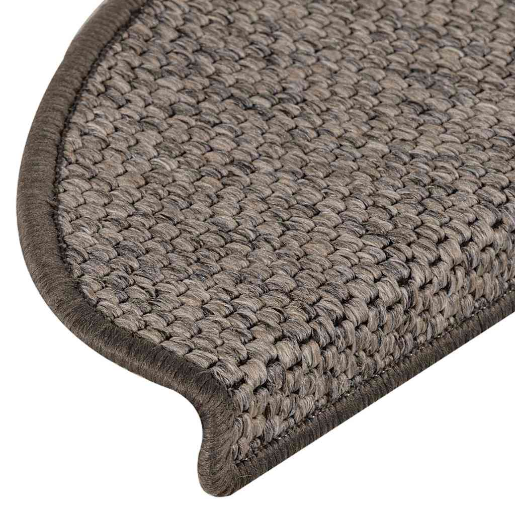 Stufenmatten Selbstklebend Sisal 15 Stk. 65x21x4 cm Grau-Beige