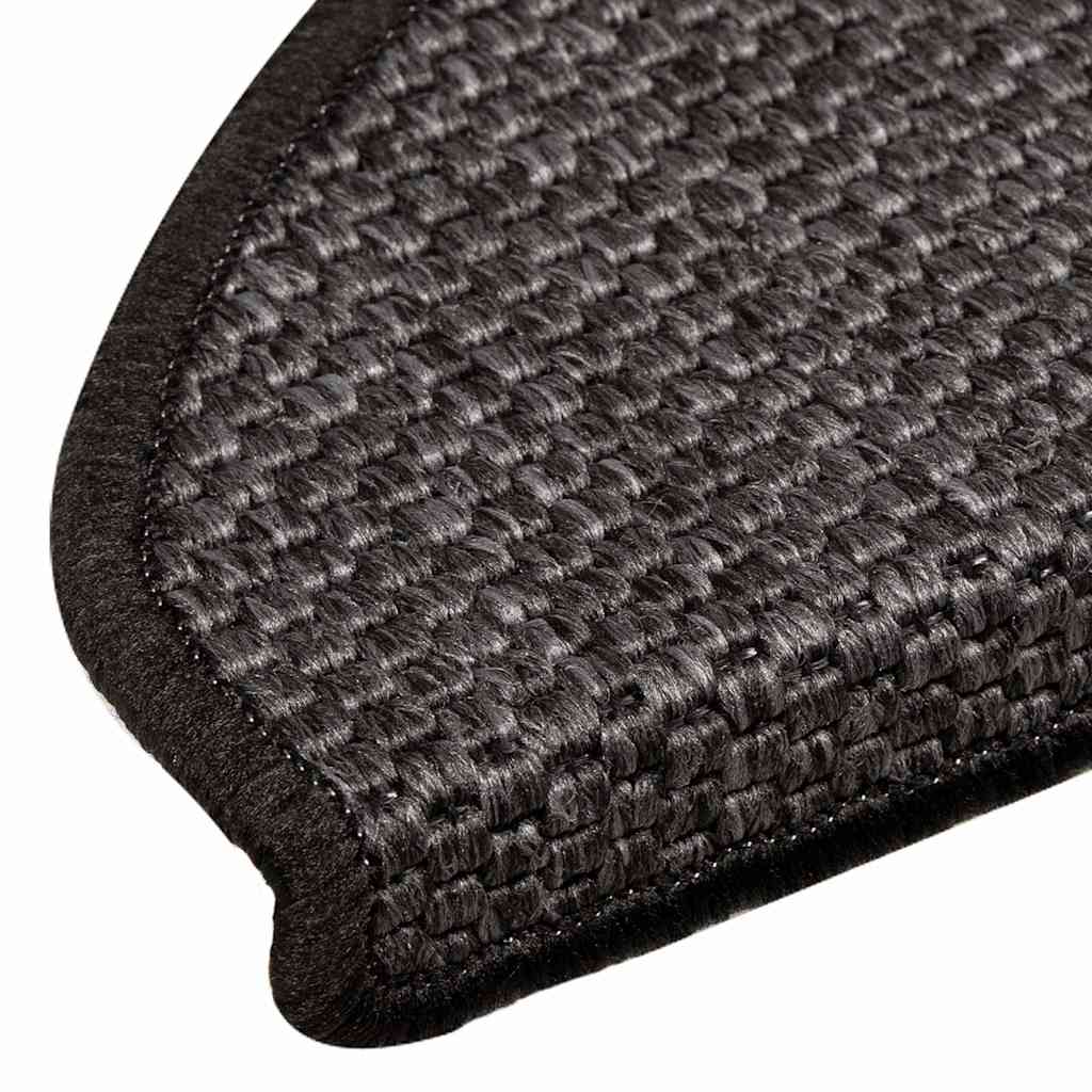 Stufenmatten Selbstklebend Sisal 15 Stk. 65x21x4 cm Anthrazit