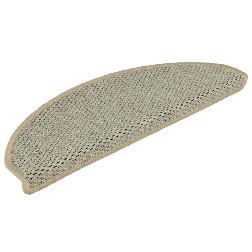 Stufenmatten Selbstklebend Sisal-Look 15 Stk 65x21x4 Hellbeige