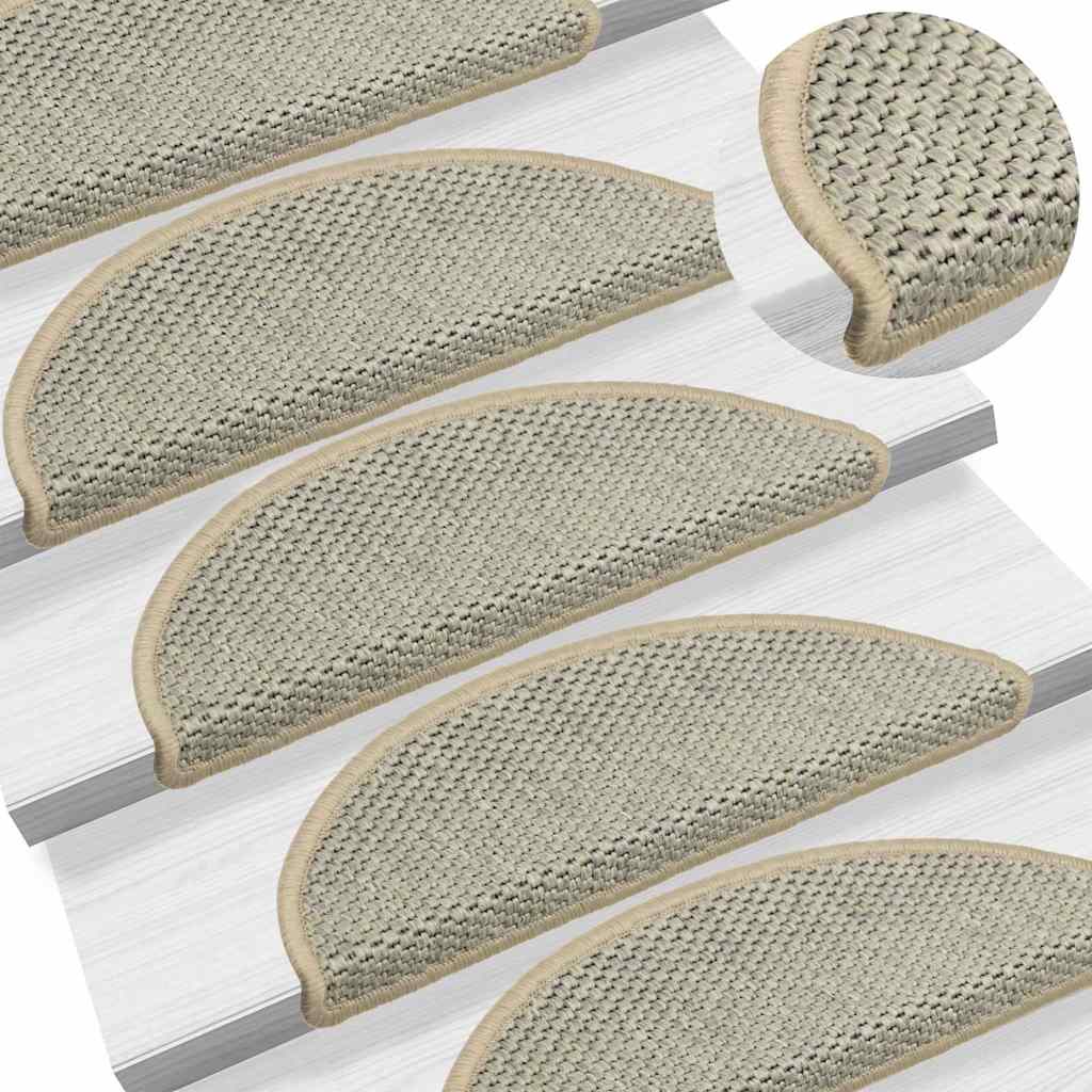 Stufenmatten Selbstklebend Sisal-Look 15 Stk 65x21x4 Hellbeige