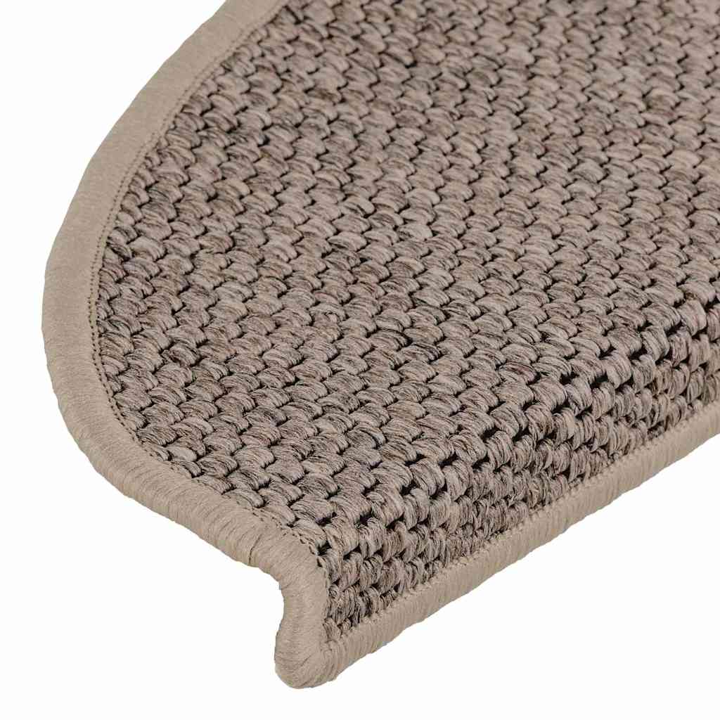 Stufenmatten Selbstklebend Sisal 15 Stk. 65x21x4cm Dunkelbeige