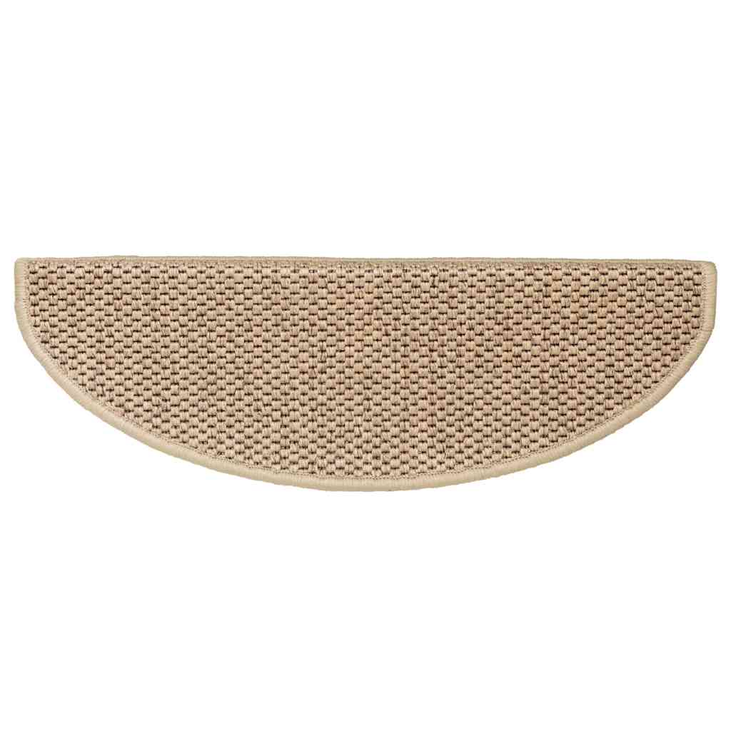 Treppenmatten Selbstklebend Sisal-Optik 15 Stk. 65x21x4 cm Sand
