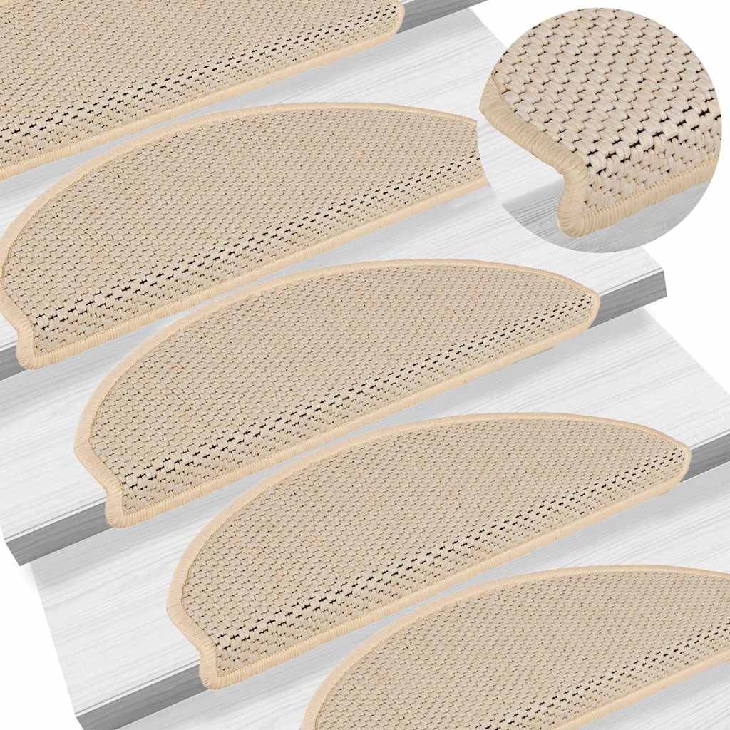 Stufenmatten Selbstklebend Sisal-Look 15 Stk. 65x21x4 Berber
