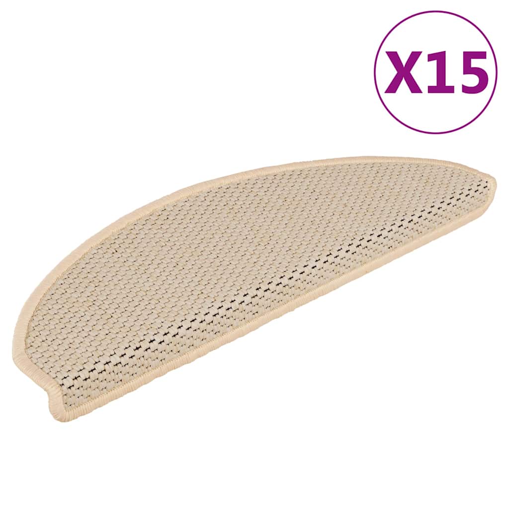 Stufenmatten Selbstklebend Sisal-Look 15 Stk. 65x21x4 Berber